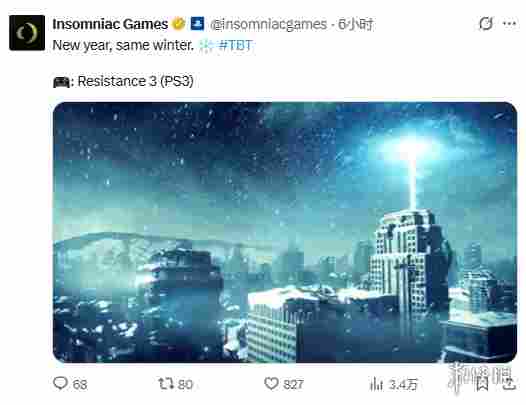 失眠组晒《抵抗3》PS3版雪景图！玩家集体跪求PS5版