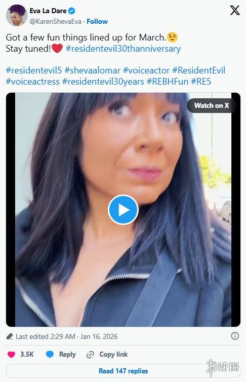 《生化5》重制版要出了?谢娃配音演员爆料3月有大消息