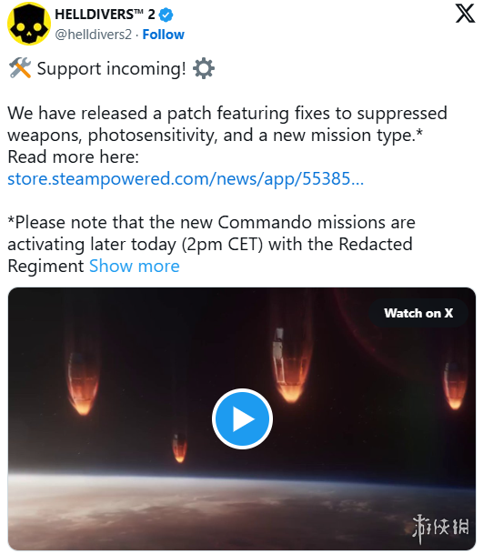 《绝地潜兵2》更新强化潜行玩法！同步上线战争债券