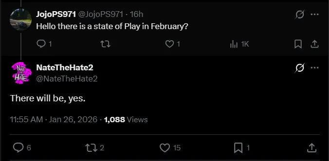 传SIE将于2月举办下一期State of Play发布会