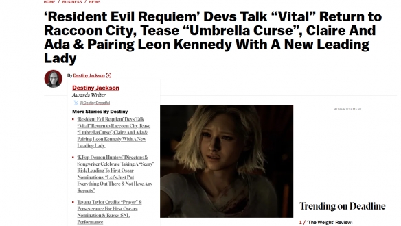 《生化危机9》总监谈里昂与艾达王关系，采访语带保留