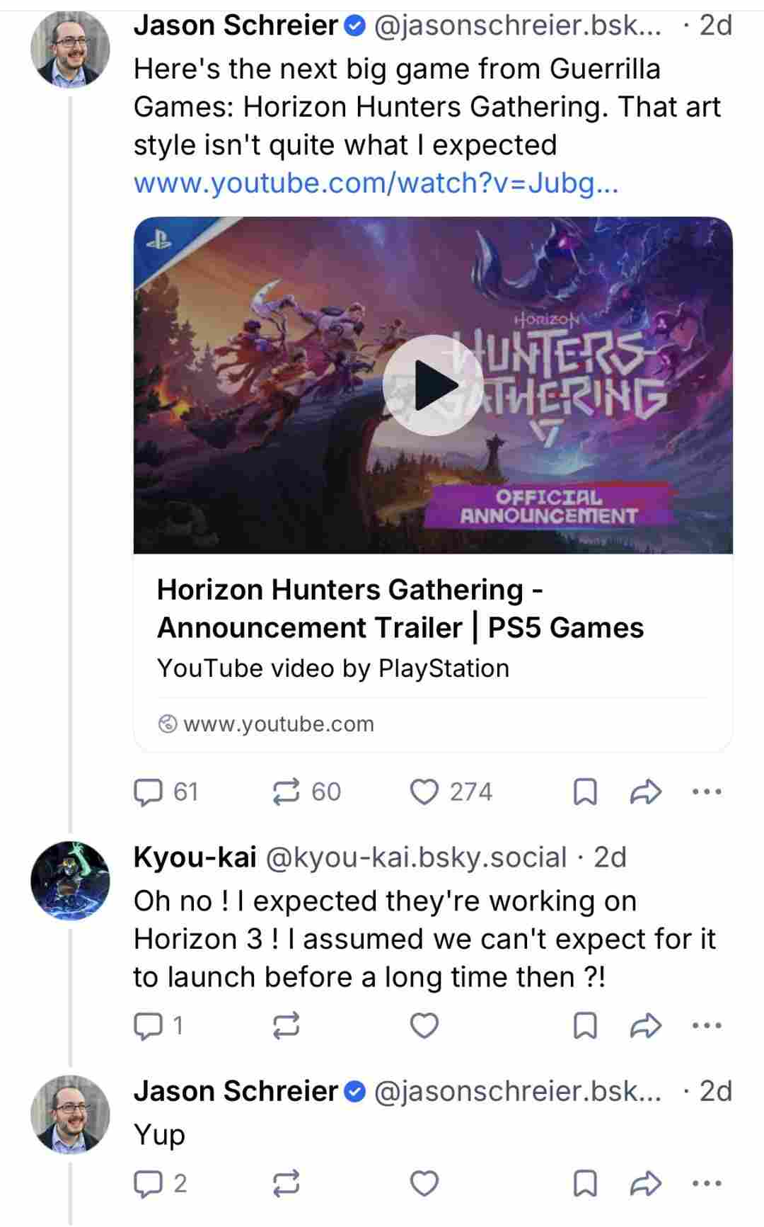 《地平线3》还很遥远 《地平线：猎人集结》是当前重心