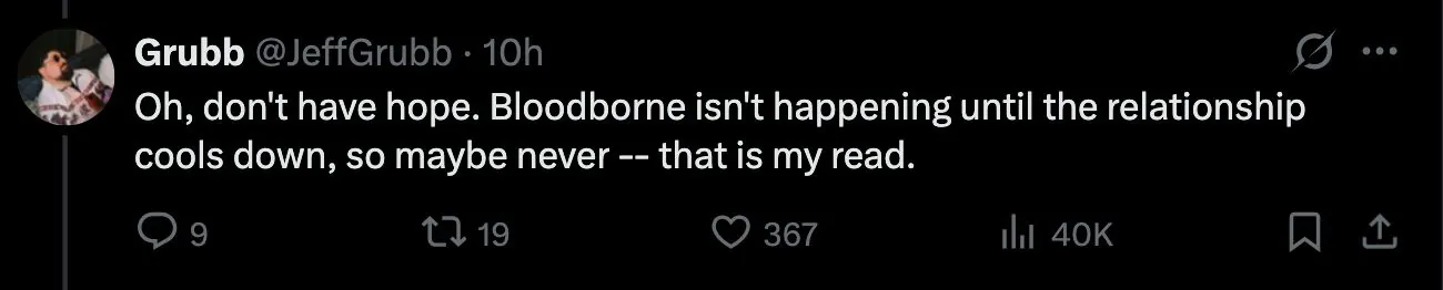 传F社不喜欢《恶魔之魂：重制版》 导致《血源》重制受阻