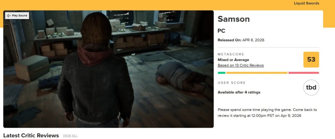 想法还行执行很烂！ 前正当防卫主创新作《Samson》M站评分53