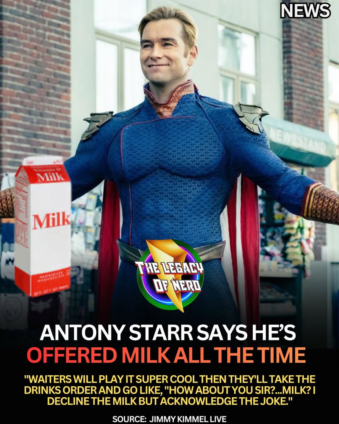 “祖国人”男星：外出就餐时经常被问要不要喝牛奶